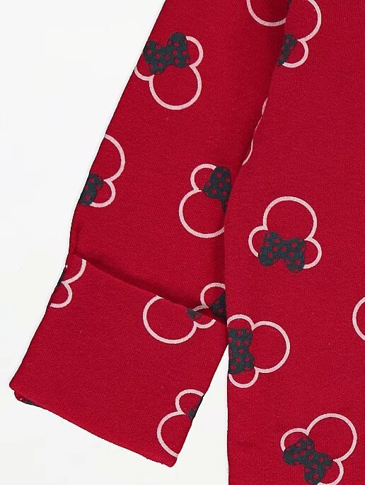 Minnie Mouse Red Bow Sleepsuit - Lotange - Disney - Baby Girls Bodysuits