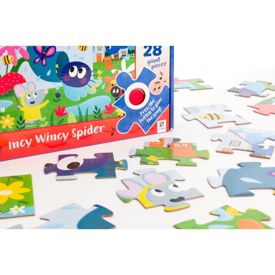 Musical Floor Puzzle with Sing-Along Book: Incy Wincy Spider - Lotange - Hinkler - Early Learning Books & Activities