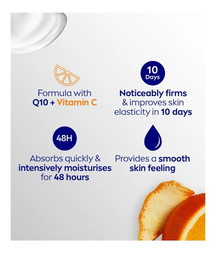 NIVEA Q10 + Vitamin C Firming Body Lotion for Dry Skin, 400ml - Lotange - Nivea - Body Moisturisers