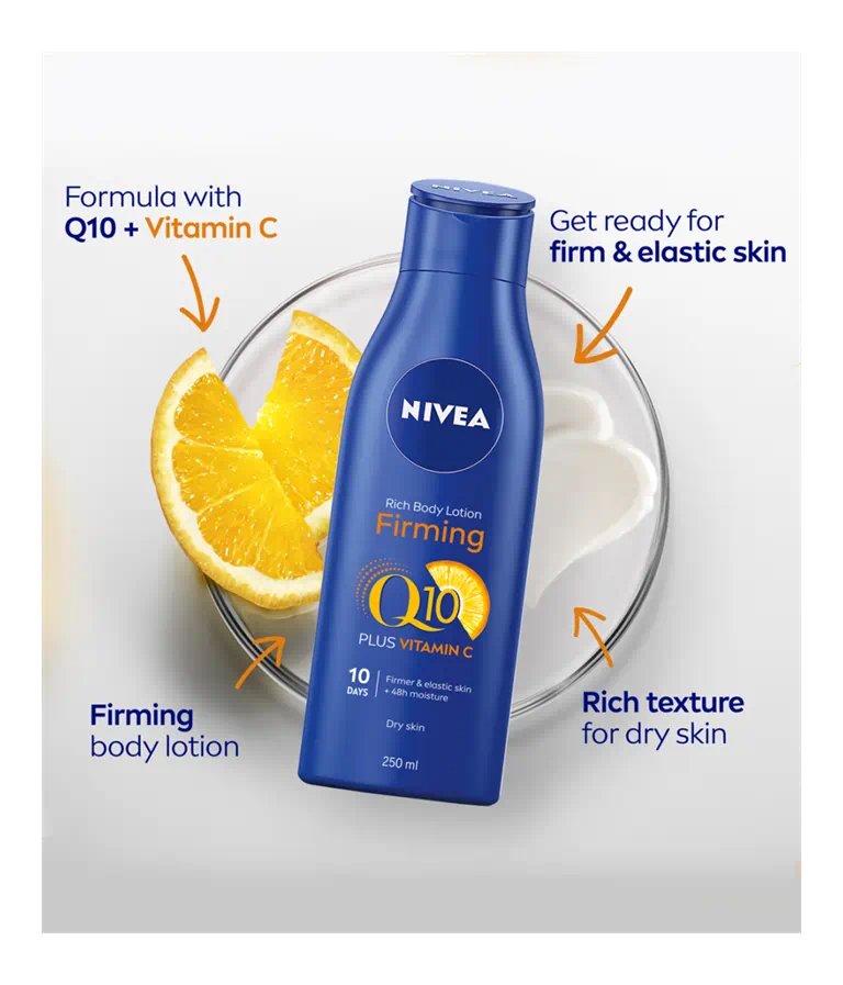 NIVEA Q10 + Vitamin C Firming Body Lotion for Dry Skin, 400ml - Lotange - Nivea - Body Moisturisers