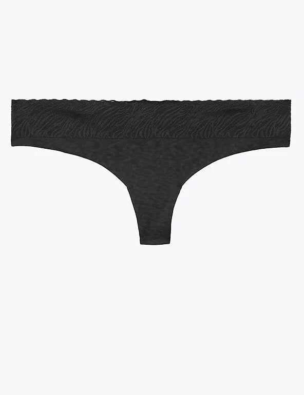 No VPL Thong Black - Lotange - Marks & Spencer - Womens Knickers