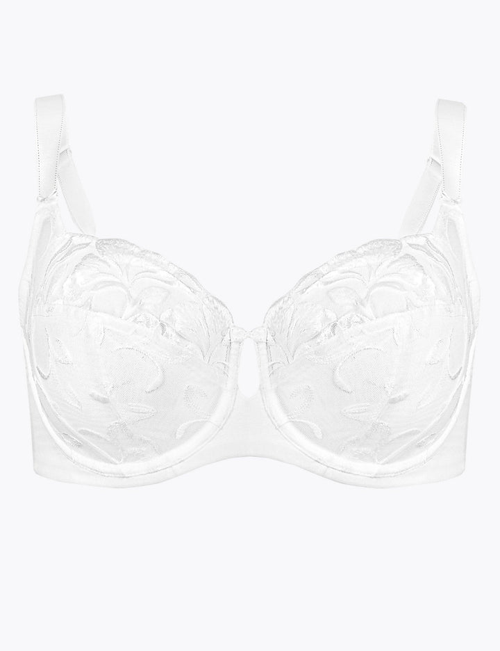 Olivia Embroidered Non-Padded Full Cup Bra - Lotange - Marks & Spencer - Womens Bras