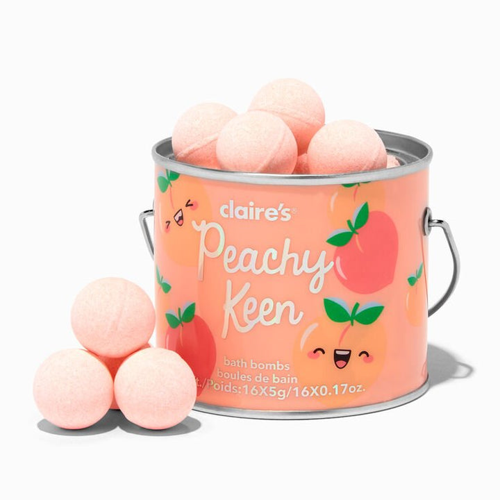 Peachy Keen Bath Bomb Set - 16 Pack - Lotange - Claire's - Bath Bombs