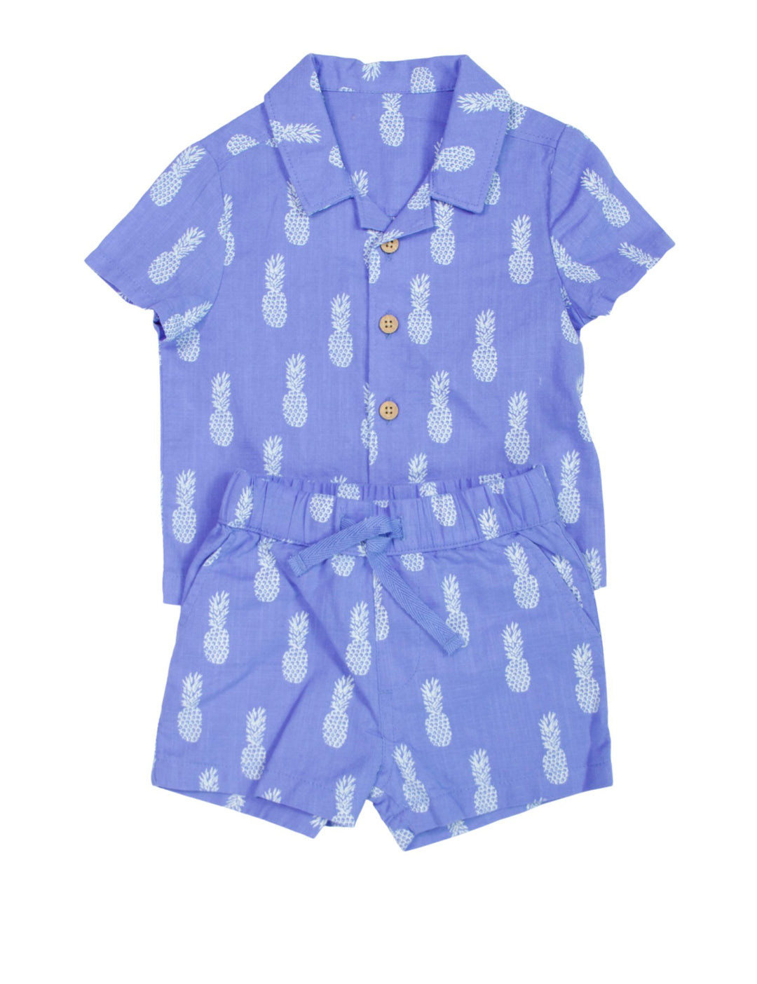 Pineapple Shorts & Shirt Set - Lotange - Marks & Spencer - Baby Boys Outfits