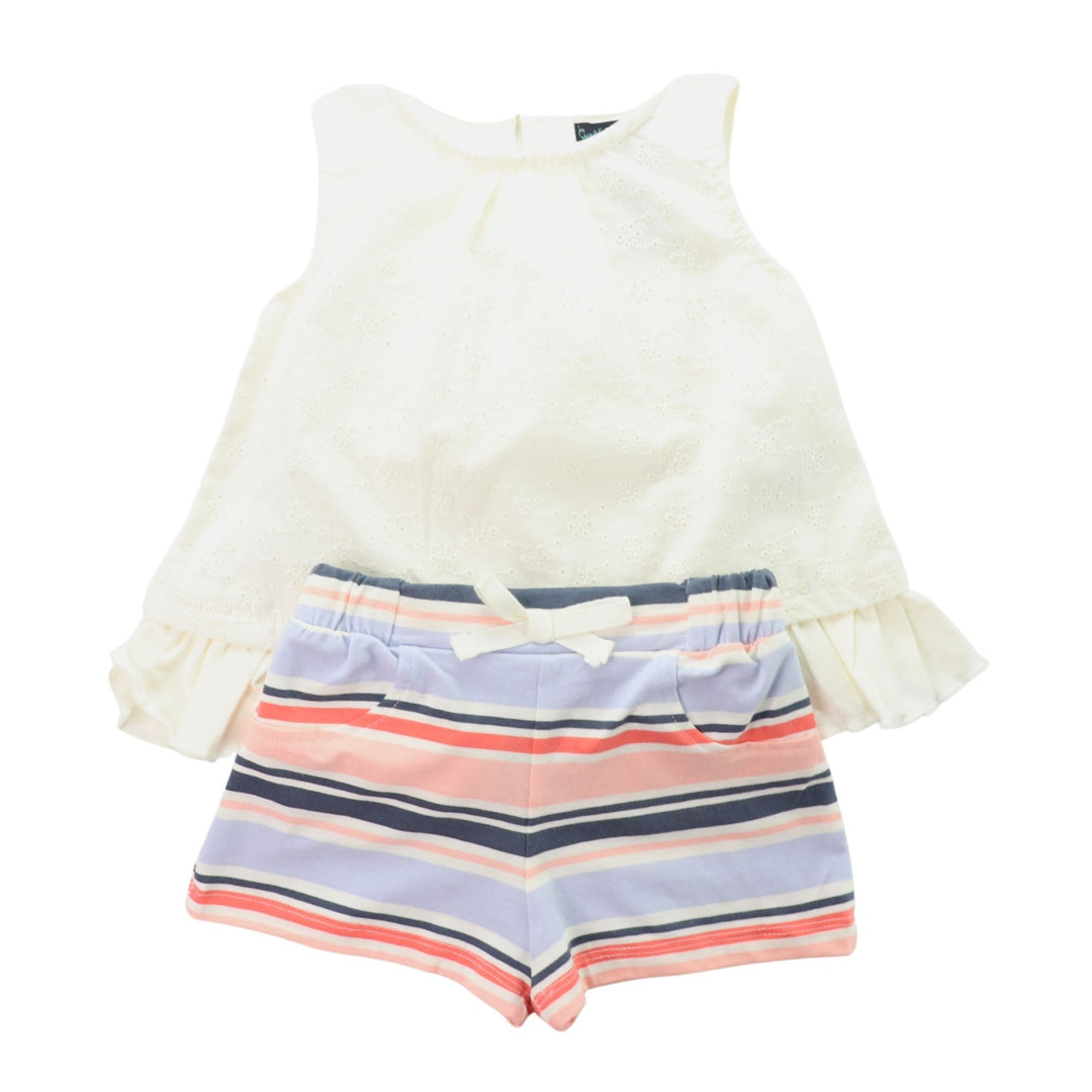 Pink Striped Short Outfit Set - Lotange - Cynthia Rowley - Baby Girls Outfits