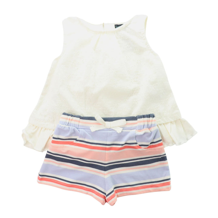 Pink Striped Short Outfit Set - Lotange - Cynthia Rowley - Baby Girls Outfits