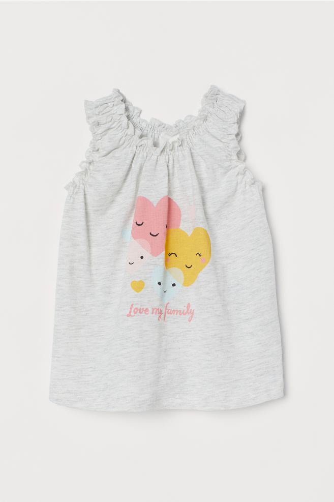 Printed sleeveless top - Lotange - H&M - Baby Girls Tops & T-Shirts