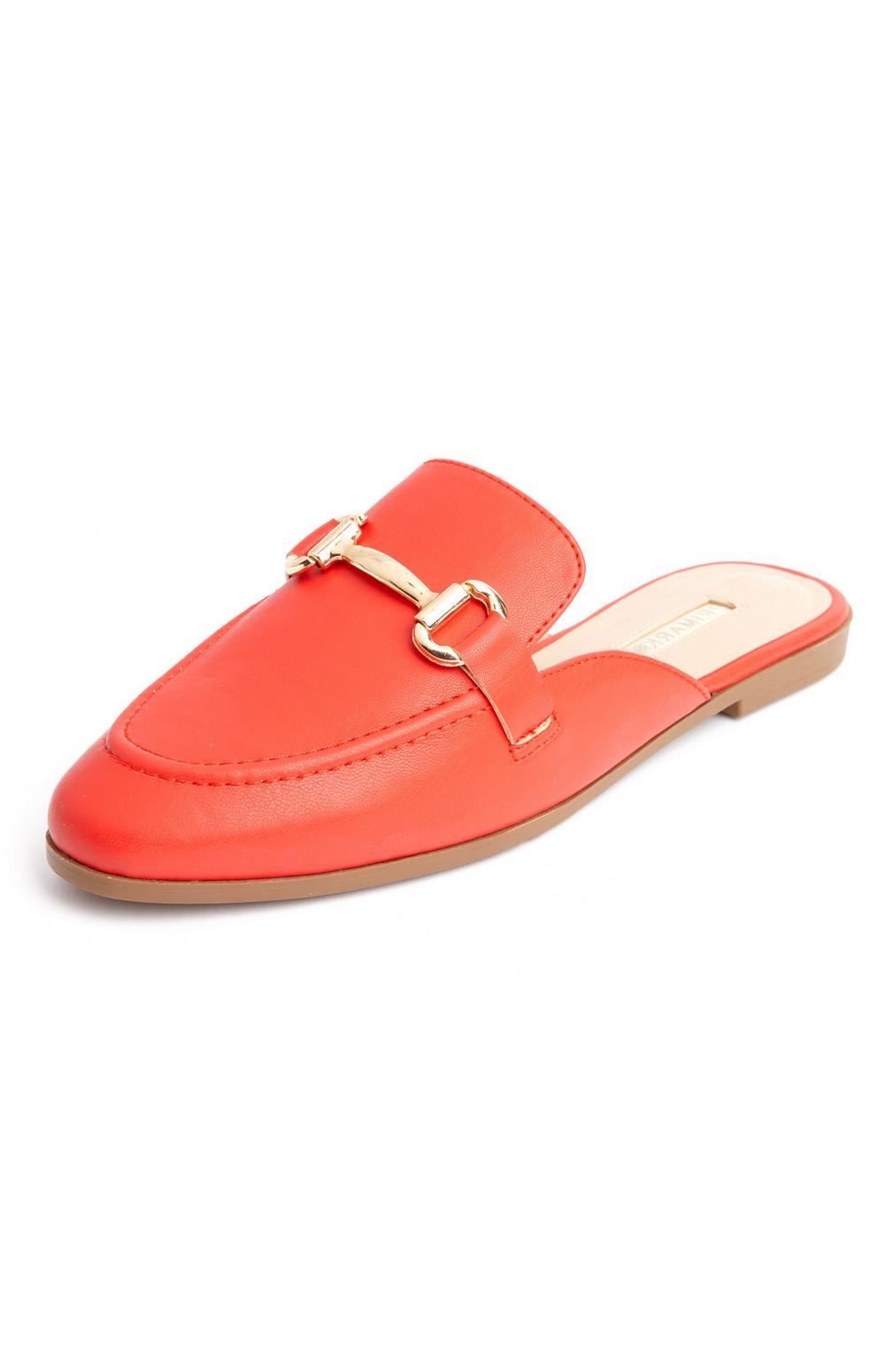 Red Formal Loafer Mules - Lotange - Primark - Women's Shoes