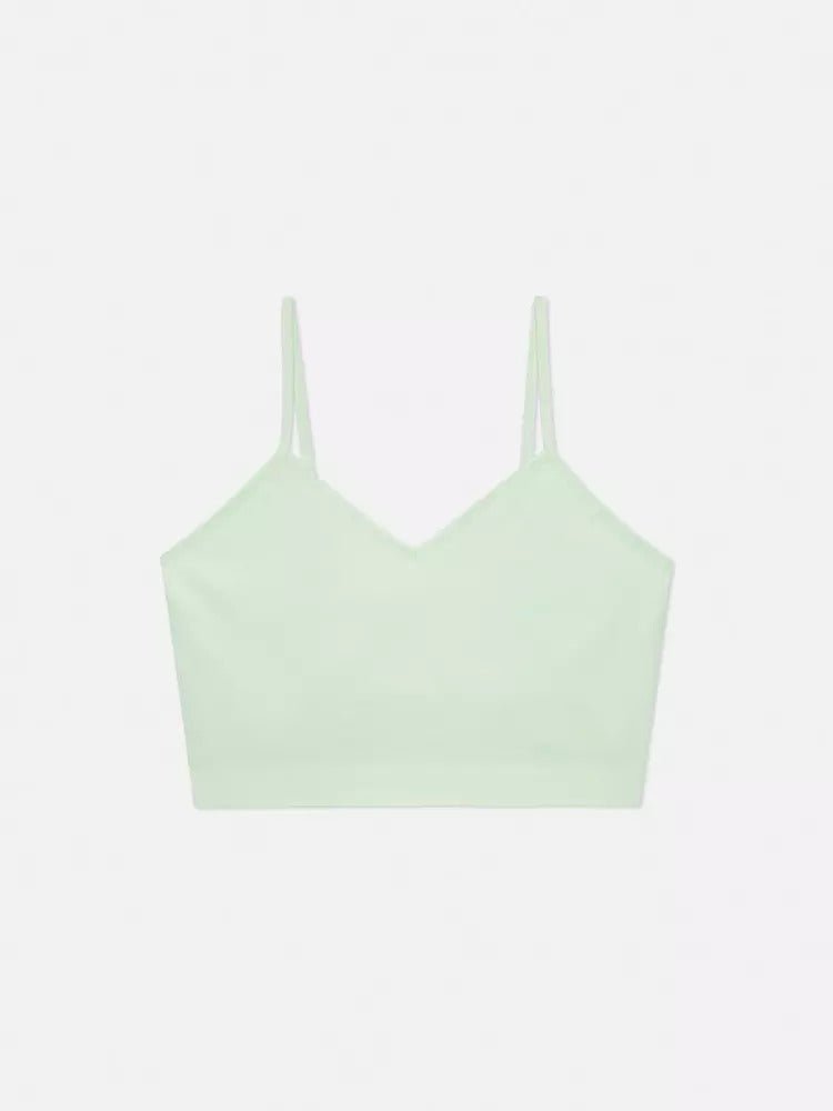 Ribbed Cropped Cami Lounge Pyjama Top Lime - Lotange - Primark -