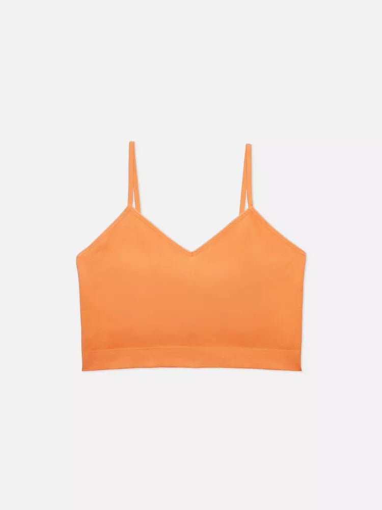 Ribbed Cropped Cami Lounge Pyjama Top Orange - Lotange - Primark -