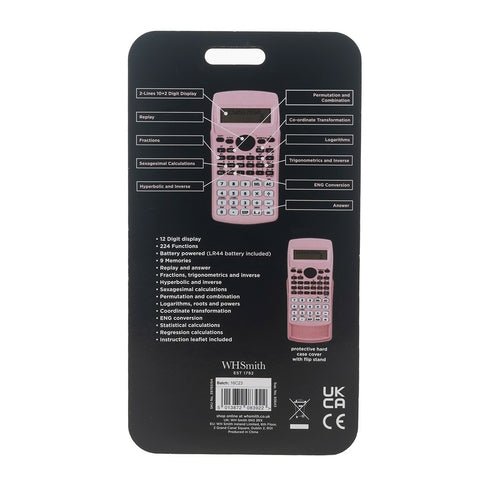 Scientific Calculator Pastel Pink - Lotange - WHSmith - Calculators