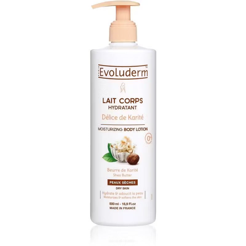 Shea Butter Moisturising Body Lotion Dry Skin 500ml - Lotange - Evoluderm - Body Moisturisers