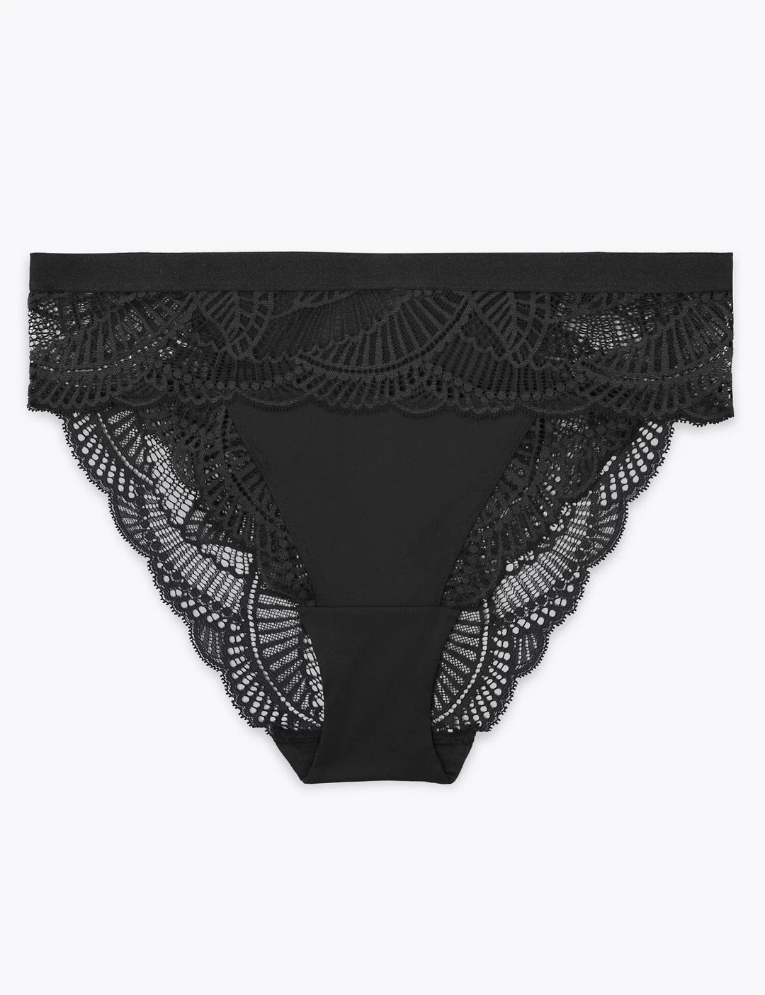 Sheer Lace High Leg Knickers - Lotange - Marks & Spencer - Womens Knickers