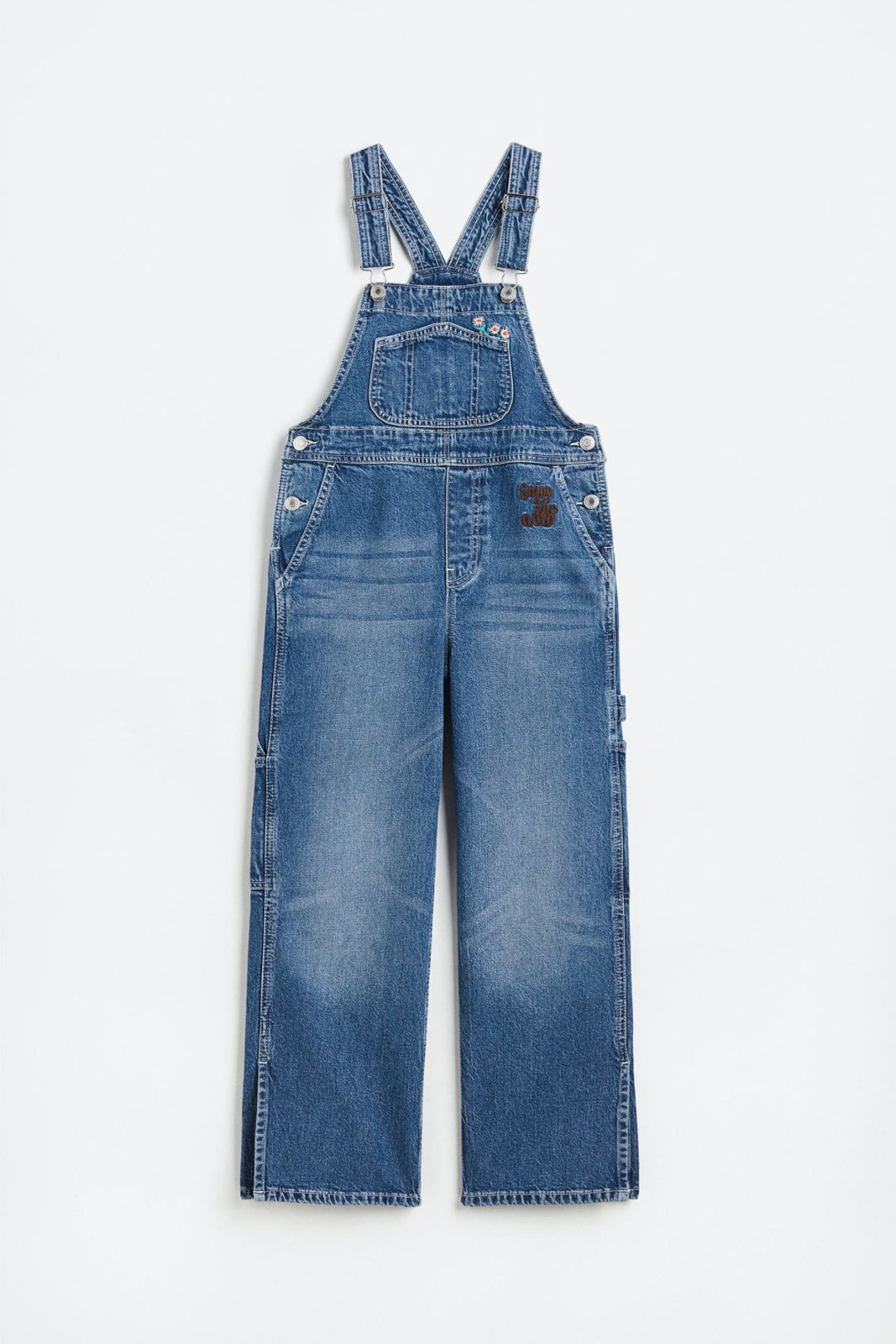 Slit Wide Denim dungarees - Lotange - H&M - Jeans