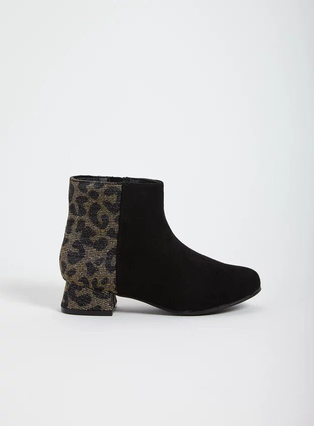 Sparkle Leopard Print Ankle Boots - Lotange - Marks & Spencer - Girls Shoes