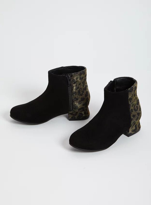 Sparkle Leopard Print Ankle Boots - Lotange - Marks & Spencer - Girls Shoes