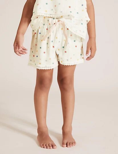 Star Print Short Pyjama Set - Lotange - Marks & Spencer - Girls Pyjamas