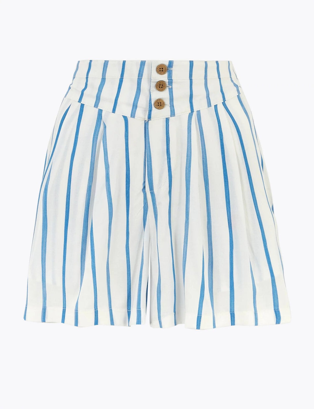 Striped High Waisted Shorts - Lotange - Marks & Spencer - Women's Shorts