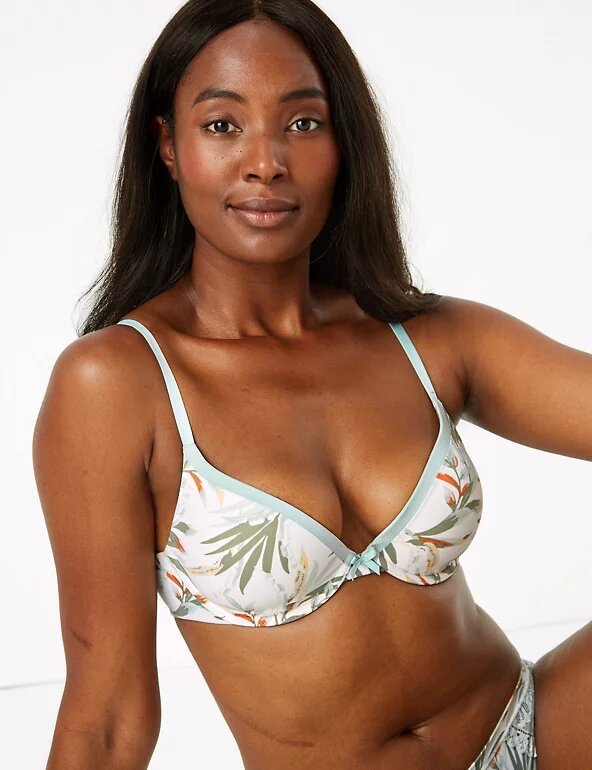 Sumptuously Soft Plunge T-Shirt Bra - Lotange - Marks & Spencer - Womens Bra