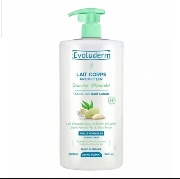 Sweet Almond Milk & Shea Butter Body Lotion Normal Skin 1000ml - Lotange - Evoluderm - Body Moisturisers